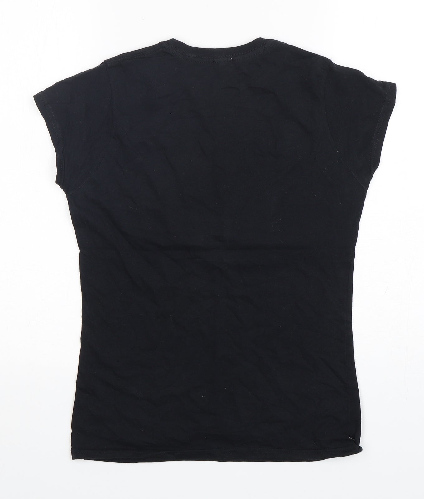 River island  Womens Black  Cotton Basic T-Shirt Size 8 Round Neck