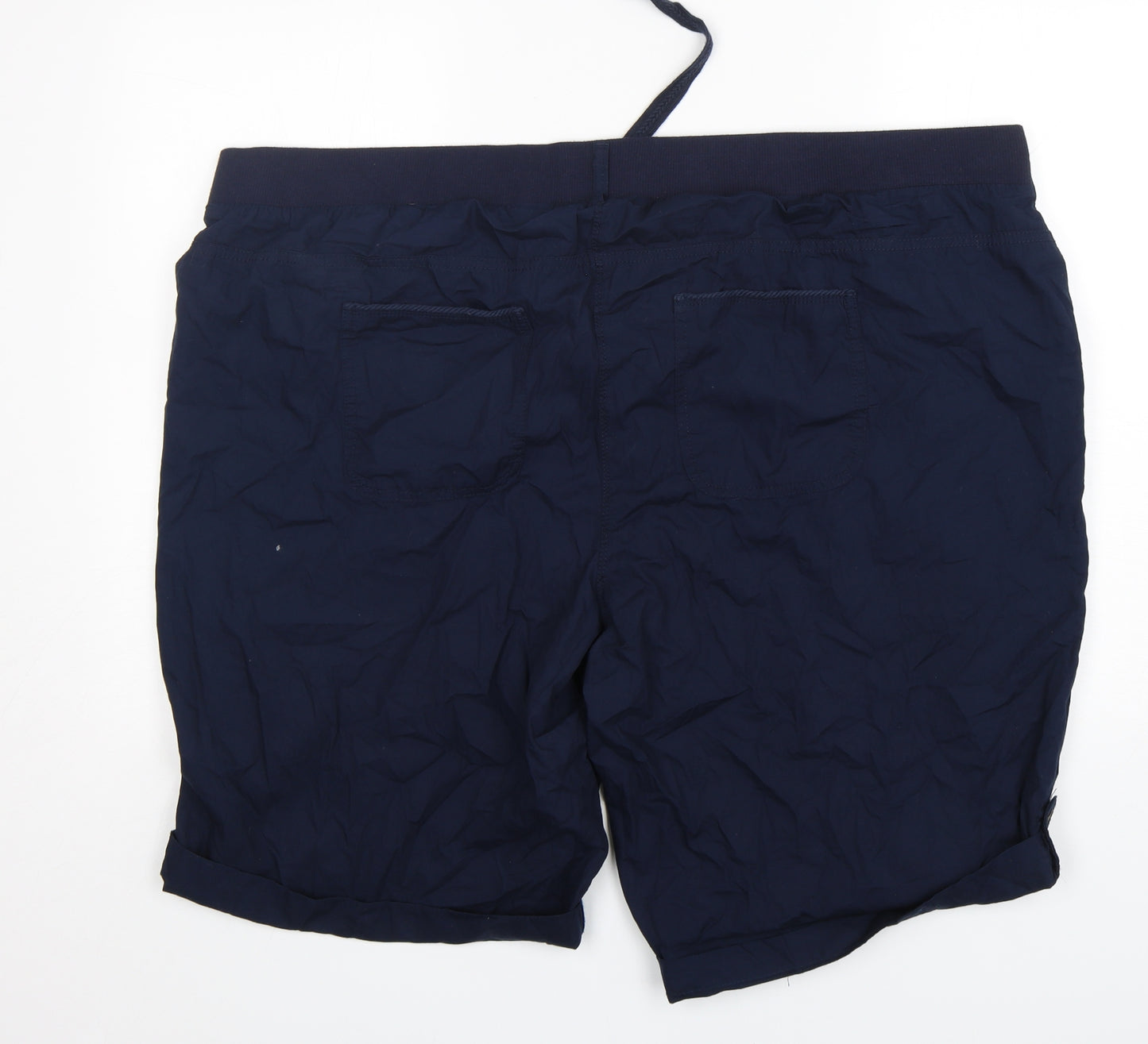 George Womens Blue  Cotton Chino Shorts Size 24 L10 in Regular Drawstring