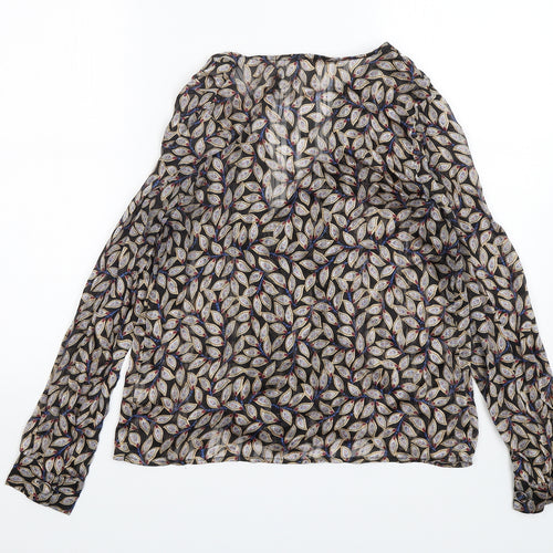 capsule Womens Multicoloured Paisley Polyester Basic Blouse Size M V-Neck