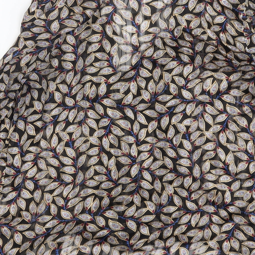 capsule Womens Multicoloured Paisley Polyester Basic Blouse Size M V-Neck