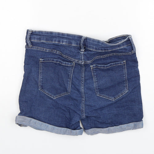 H&M Girls Blue  Cotton Bermuda Shorts Size 15 Years  Regular