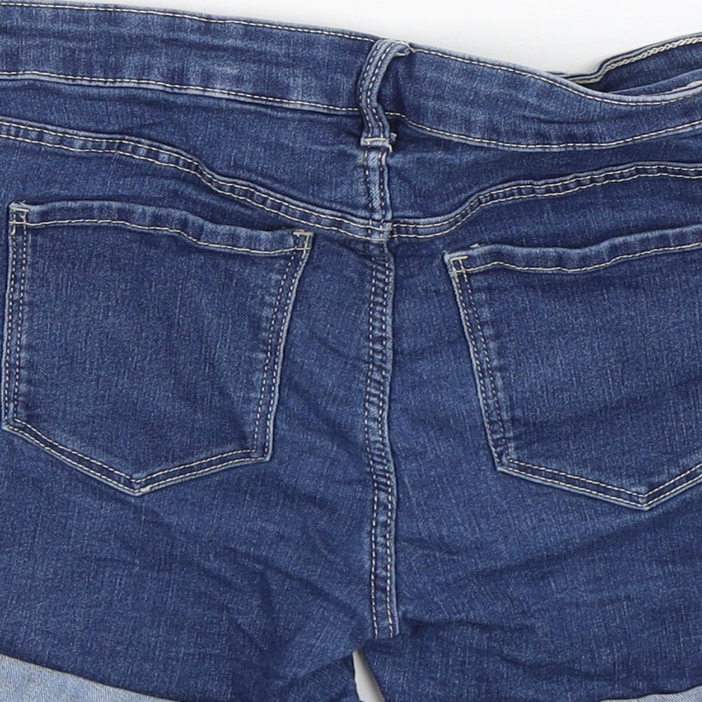 H&M Girls Blue  Cotton Bermuda Shorts Size 15 Years  Regular