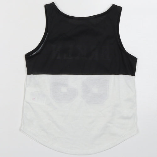H&M Girls Multicoloured  Polyester Basic Tank Size 9-10 Years Round Neck Pullover