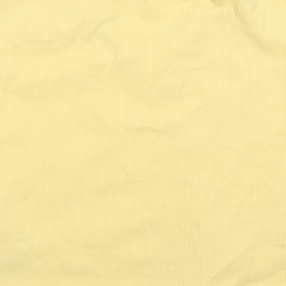 Primark Girls Yellow  Cotton Basic T-Shirt Size 9-10 Years Roll Neck Pullover