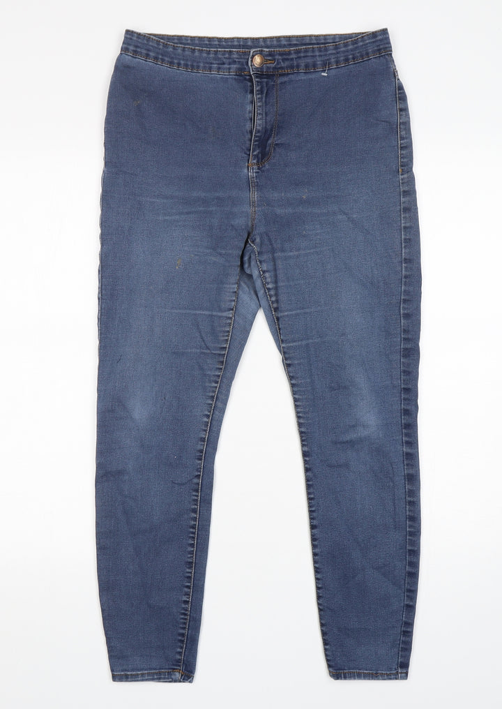 Denim Co Womens Black Cotton Skinny Jeans Size 14 L26 in Regular
