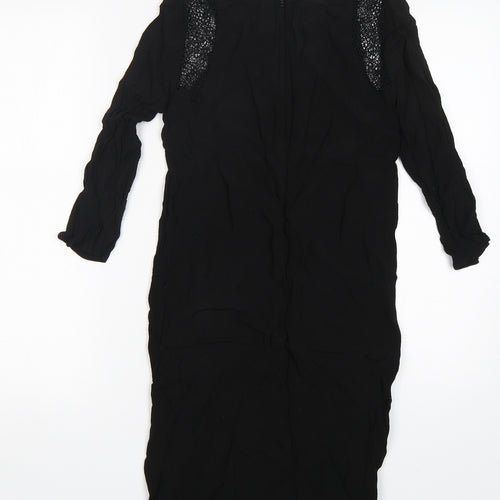 Glassons Womens Black  Viscose Mini  Size 8  Round Neck
