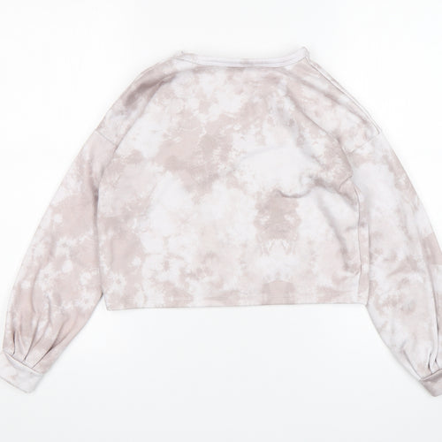 Primark Girls Multicoloured Geometric Polyester Pullover Sweatshirt Size 9-10 Years  Pullover