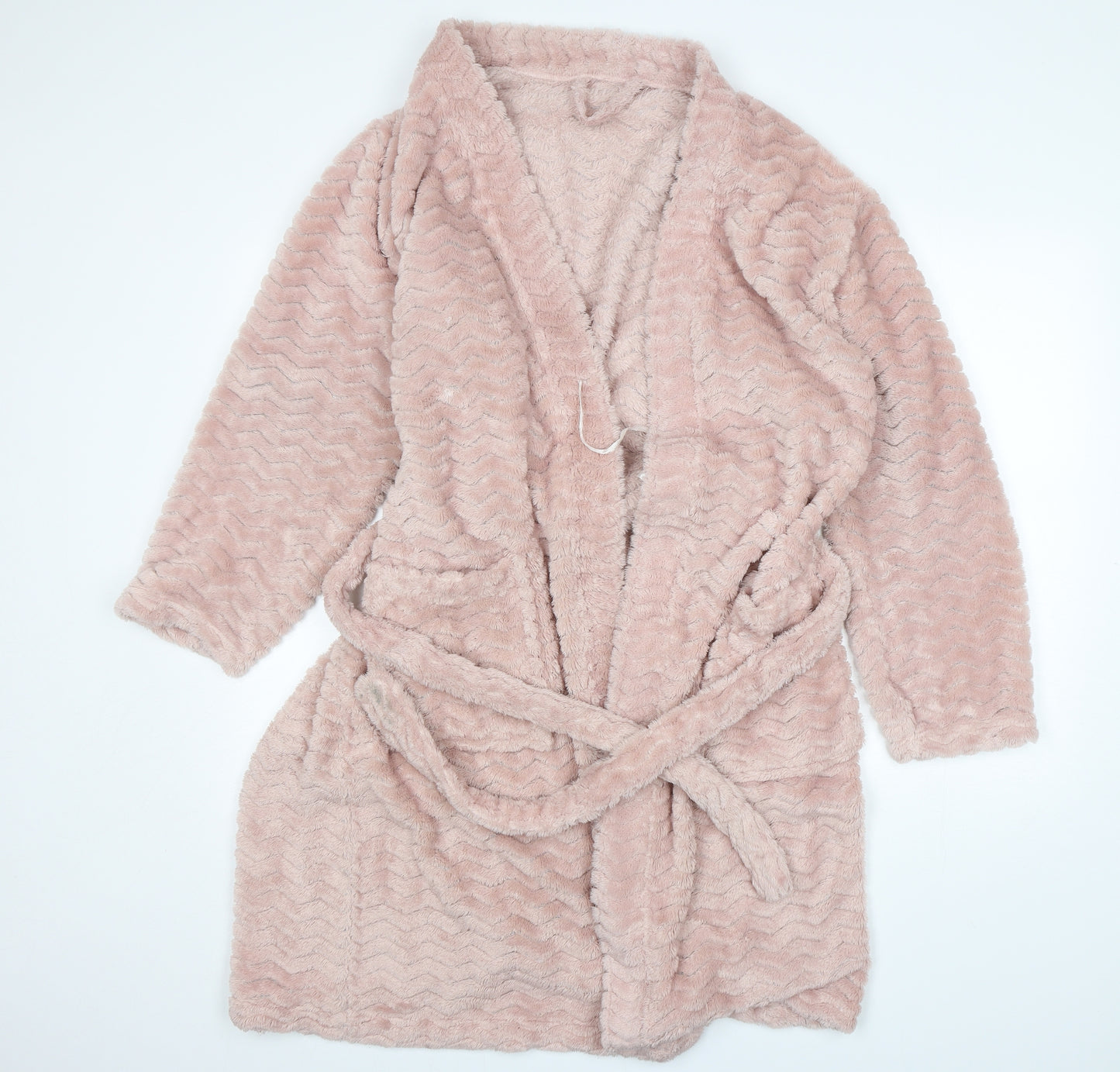 Marks and Spencer Womens Pink  Polyester  Gown Size 16  Tie
