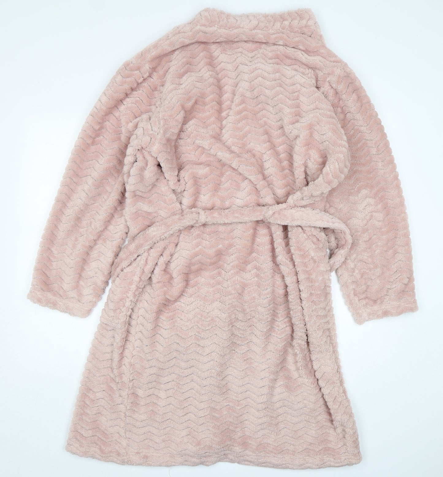 Marks and Spencer Womens Pink  Polyester  Gown Size 16  Tie