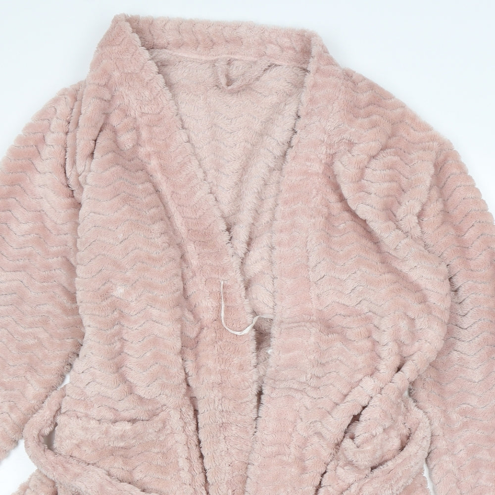 Marks and Spencer Womens Pink  Polyester  Gown Size 16  Tie