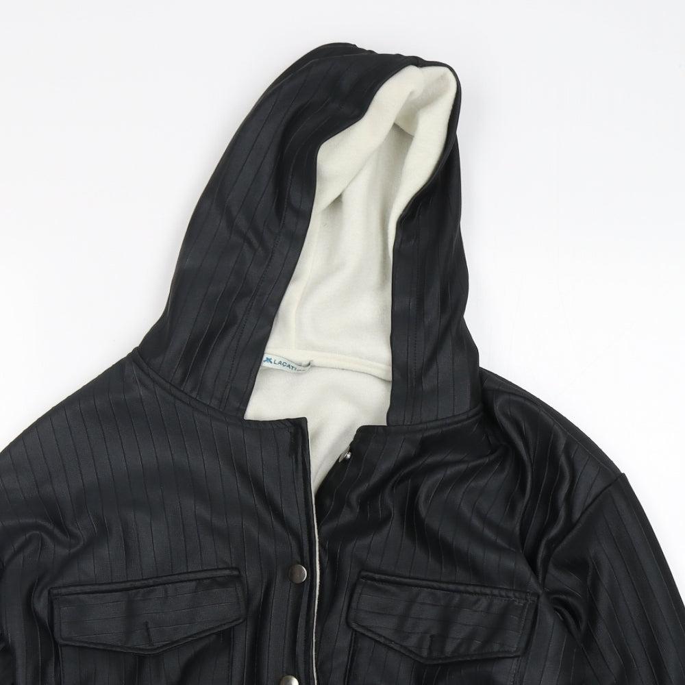 Lacati Womens Black   Jacket  Size L  Button
