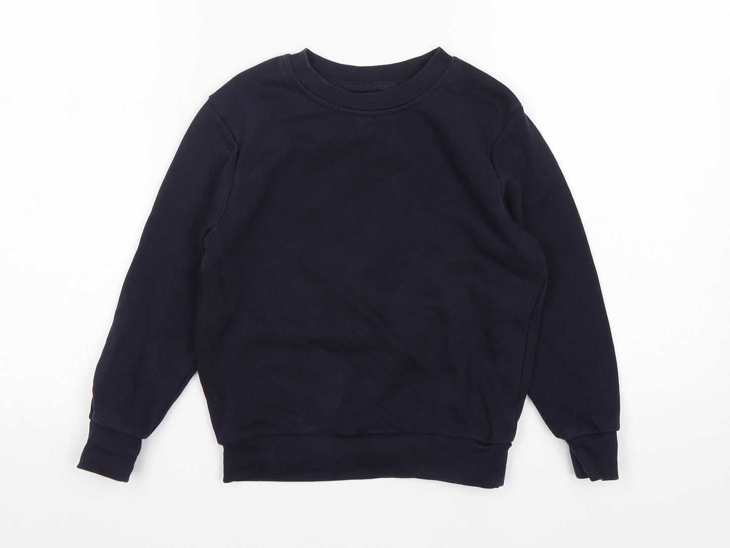 George Boys Blue  Cotton Pullover Sweatshirt Size 5-6 Years  Pullover - School Wear