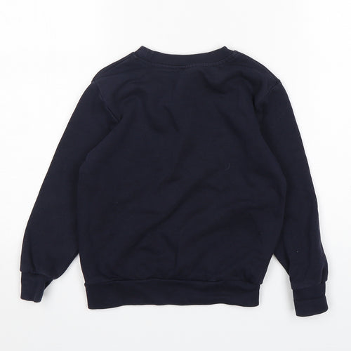 George Boys Blue  Cotton Pullover Sweatshirt Size 5-6 Years  Pullover - School Wear