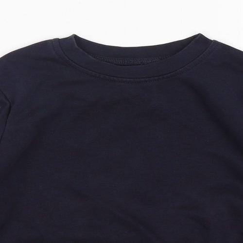 George Boys Blue  Cotton Pullover Sweatshirt Size 5-6 Years  Pullover - School Wear