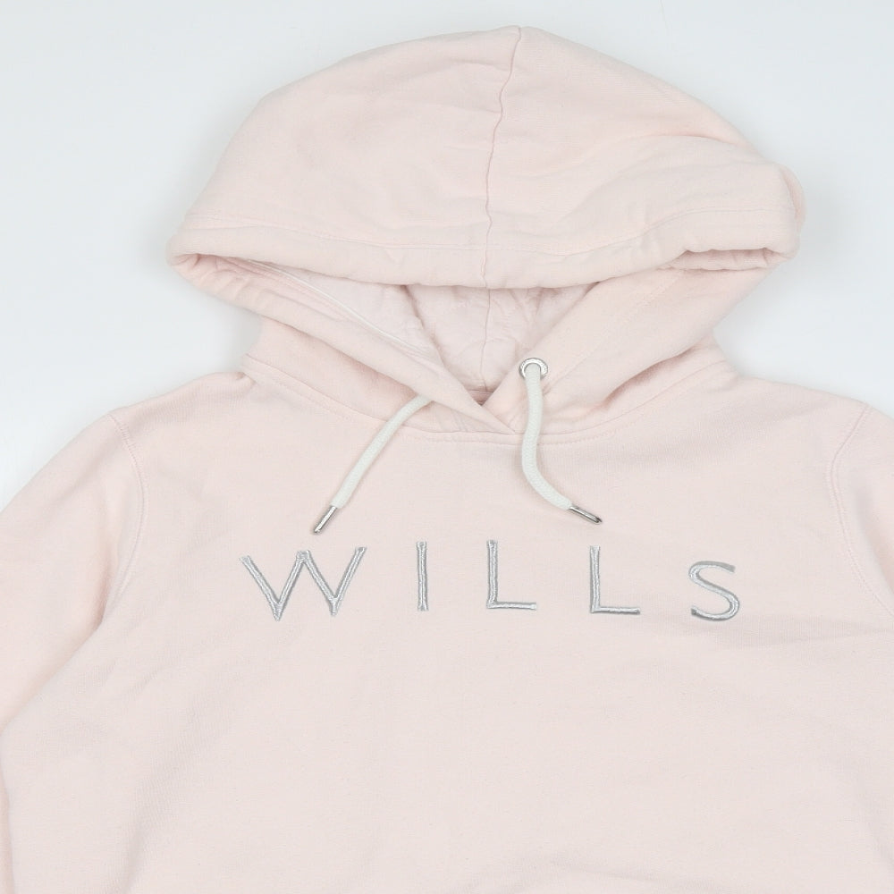 Jack Wills Womens Pink  Cotton Pullover Hoodie Size 10