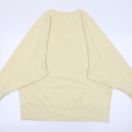 George Womens Yellow Crew Neck  Cotton Pullover Jumper Size 16