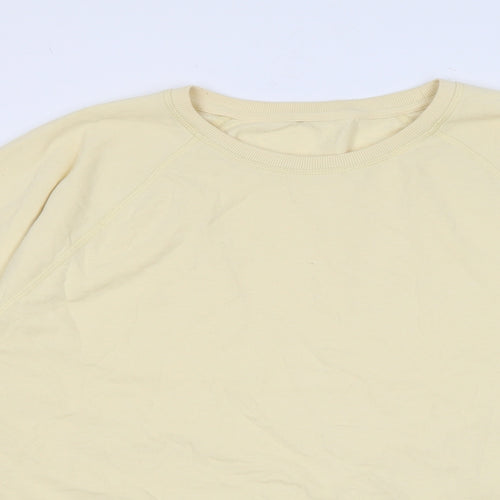 George Womens Yellow Crew Neck  Cotton Pullover Jumper Size 16
