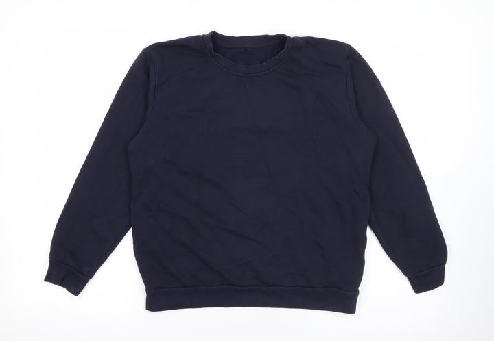George Boys Blue  Cotton Pullover Sweatshirt Size 11-12 Years