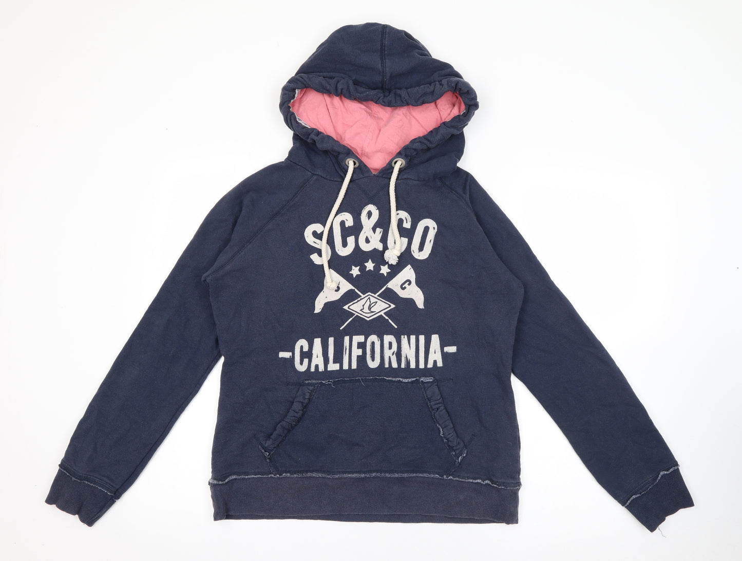 SoulCal&Co Womens Blue  Cotton Pullover Hoodie Size 12