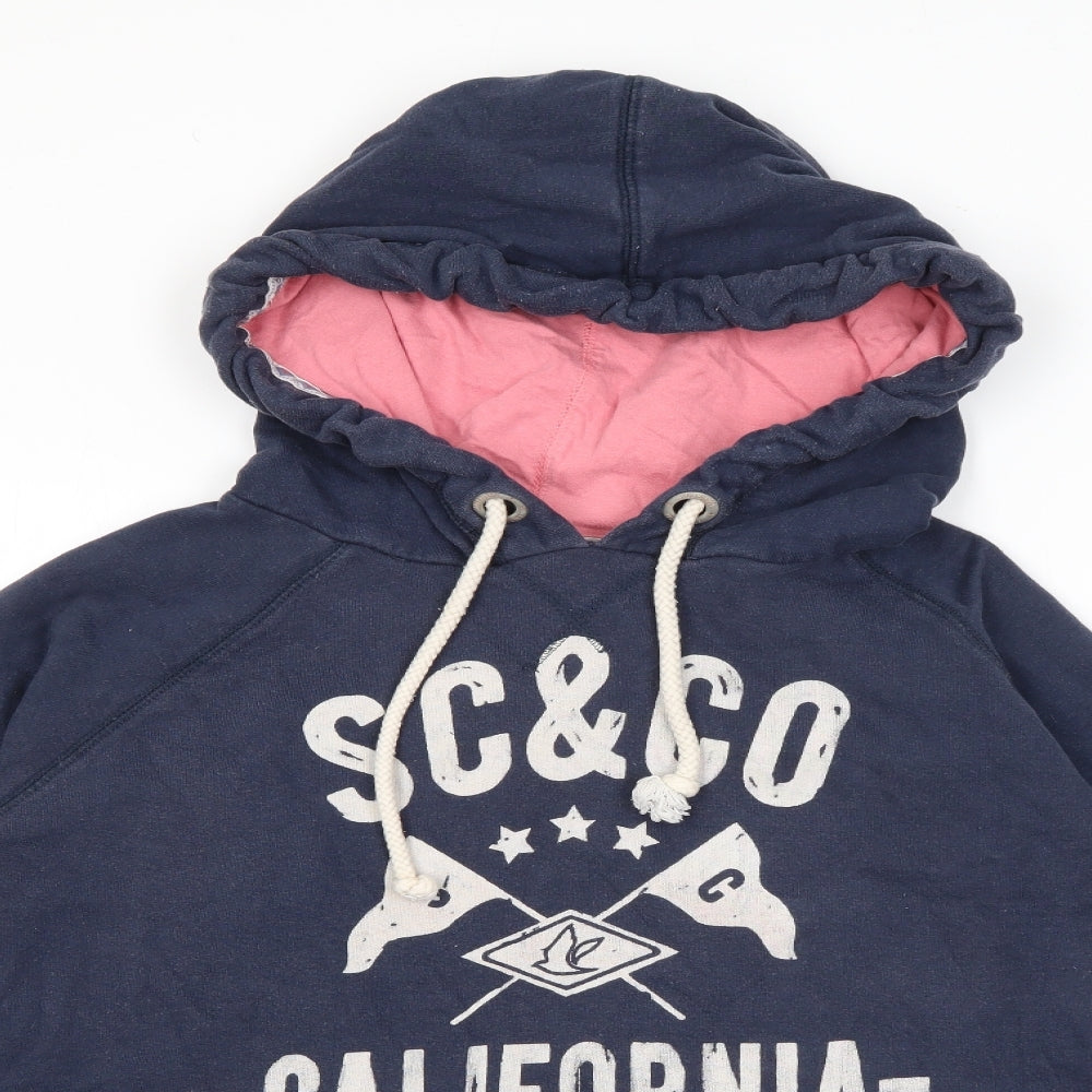 SoulCal&Co Womens Blue  Cotton Pullover Hoodie Size 12