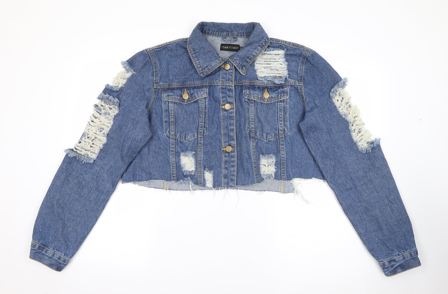 I SAW IT FIRST Womens Blue   Jacket  Size 14  Button