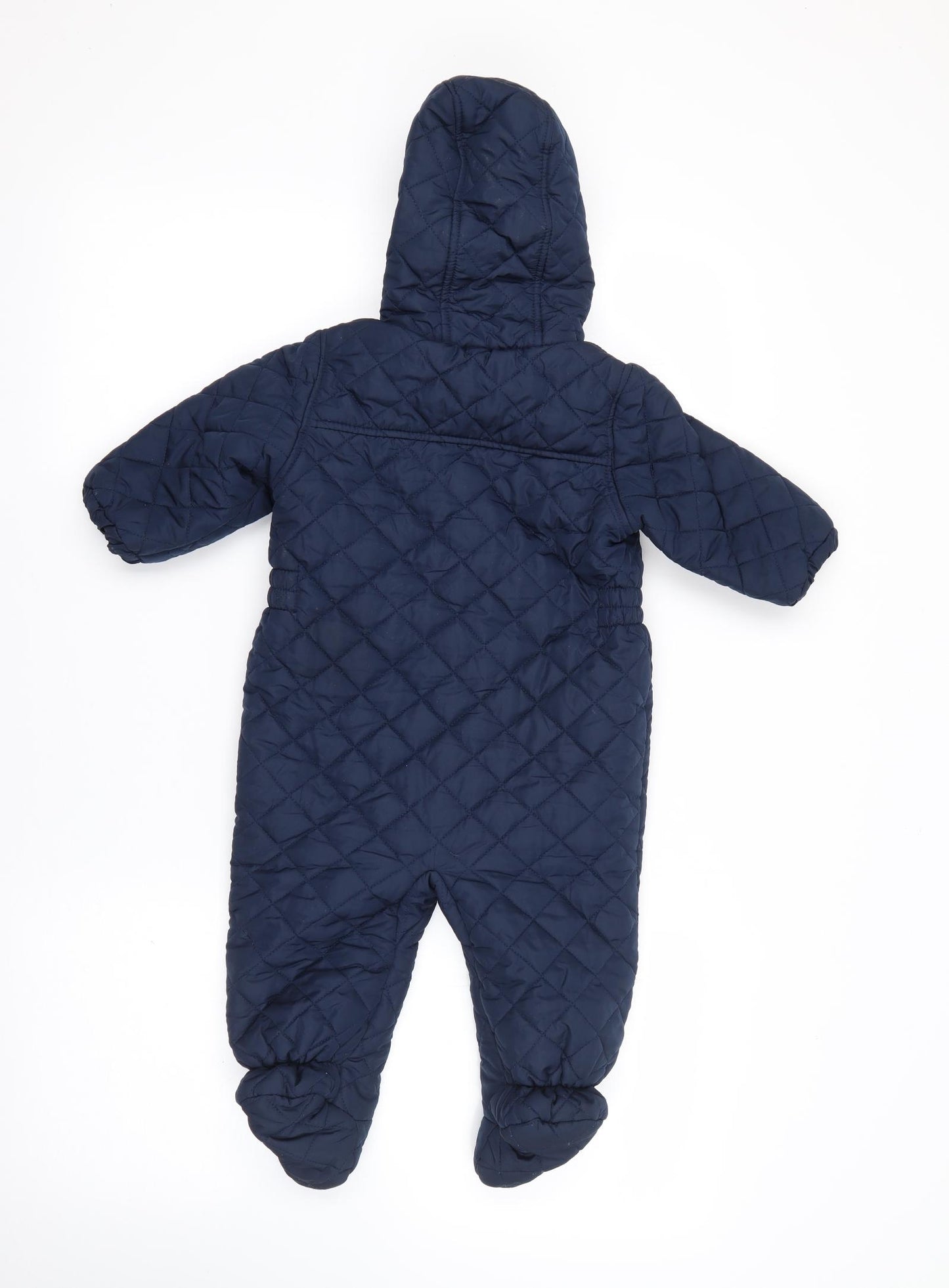 NEXT Baby Blue   Quilted Snowsuit Size 9-12 Months   Zip