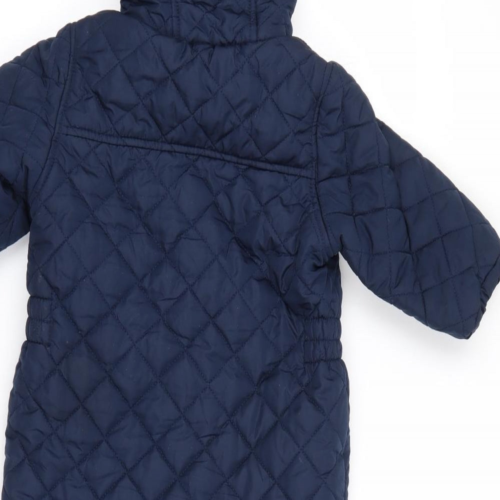 NEXT Baby Blue   Quilted Snowsuit Size 9-12 Months   Zip