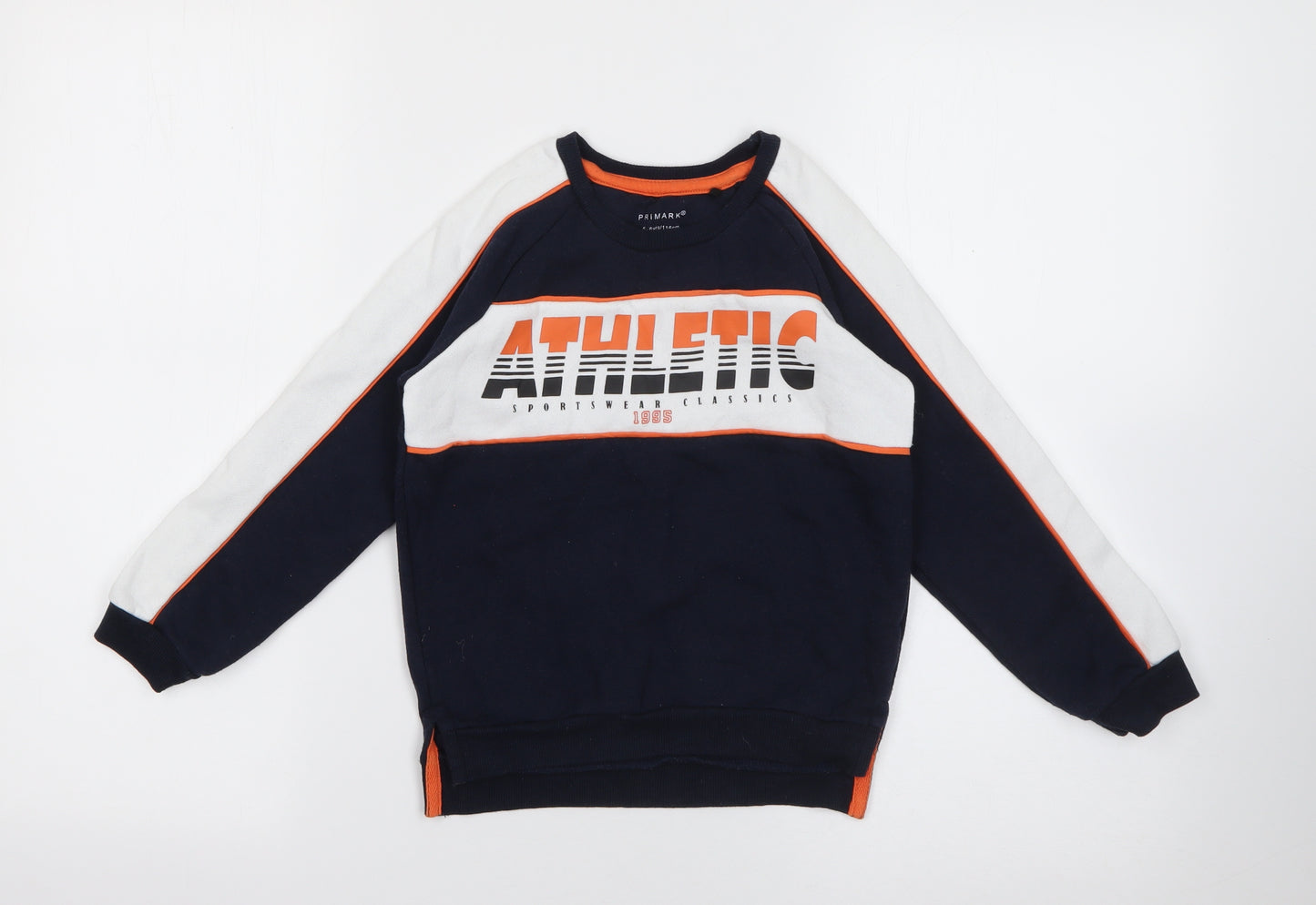Primark Boys Blue  Cotton Pullover Sweatshirt Size 5-6 Years