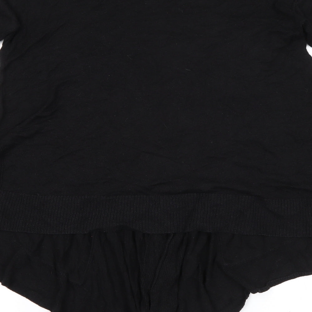 Primark Womens Black V-Neck  Polyester Cardigan Jumper Size 10