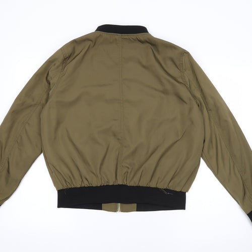 Primark Womens Green   Bomber Jacket Jacket Size 14  Zip