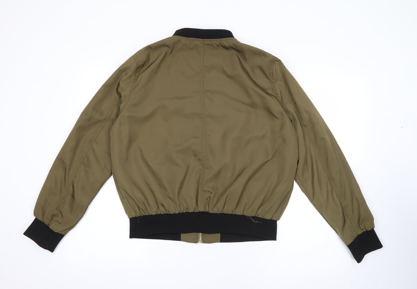 Primark Womens Green   Bomber Jacket Jacket Size 14  Zip