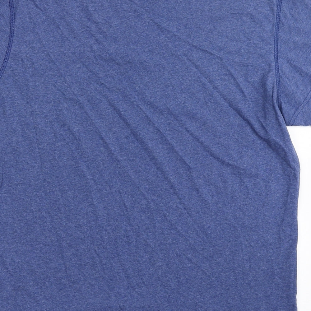 Napapijri Mens Blue  Cotton  T-Shirt Size L Round Neck