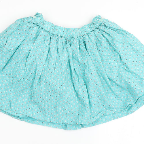 NEXT Girls Blue  100% Cotton Mini Skirt Size 5 Years  Regular Pull On