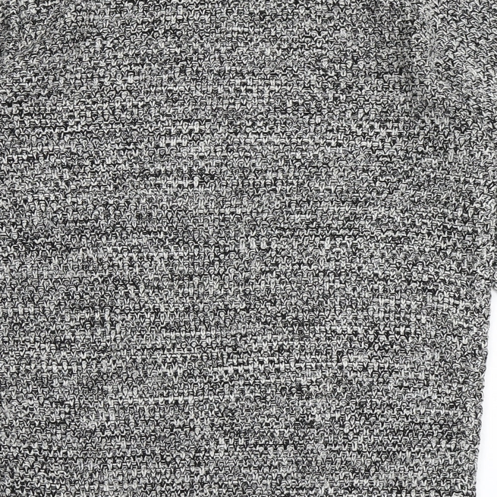 Easy Mens Grey Round Neck  Acrylic Pullover Jumper Size S