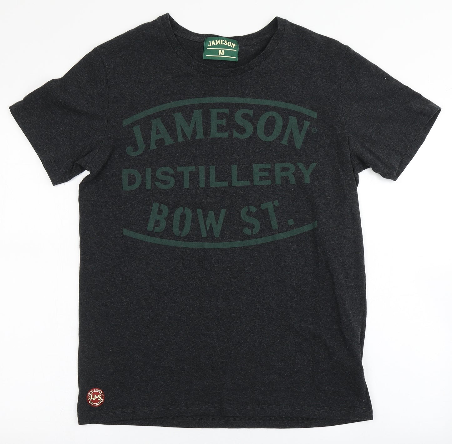 Jameson Mens Grey  Cotton  T-Shirt Size M Round Neck  - Distillery
