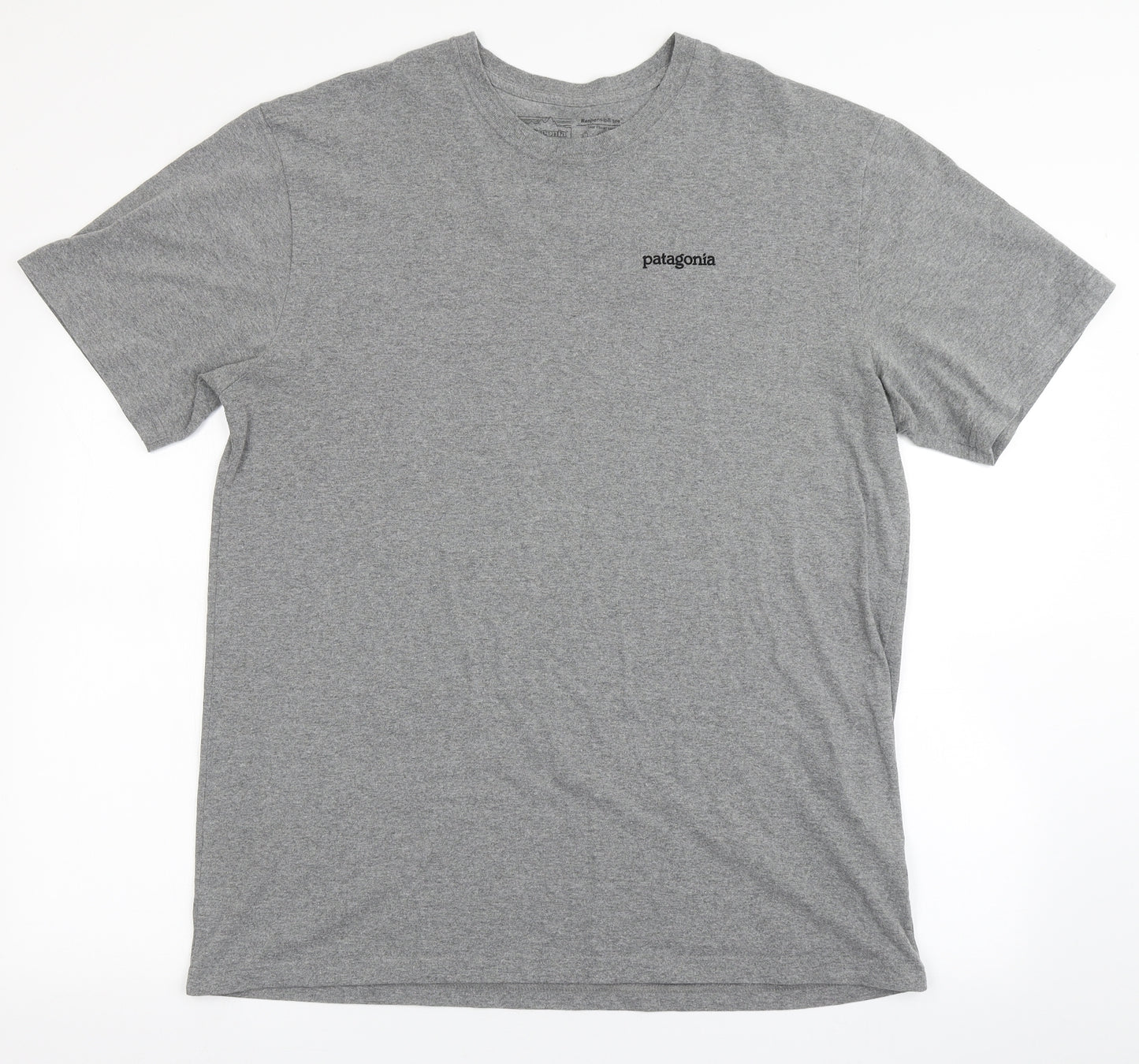 Patagonia Mens Grey  Polyester  T-Shirt Size L Round Neck