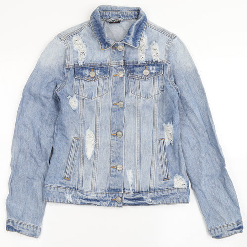 Identity Womens Blue   Jacket  Size 4  Button