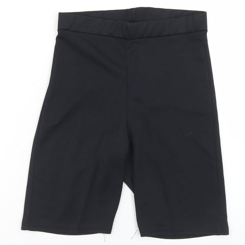 Boohoo Womens Black  Polyester Biker Shorts Size 6 L8 in Regular