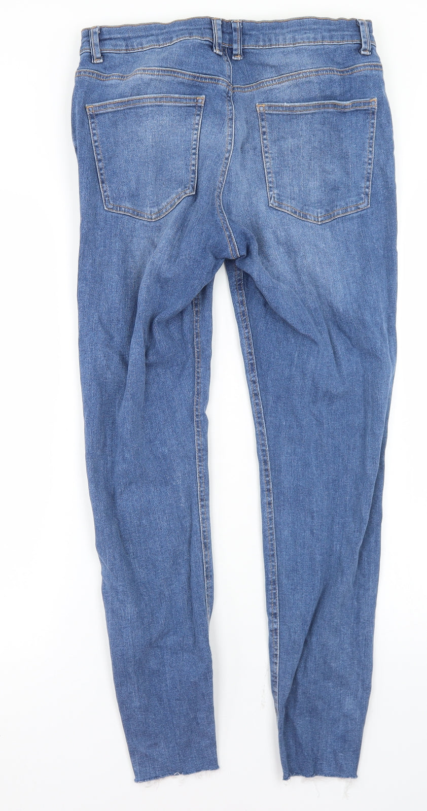 Denim Co Womens Blue  Cotton Skinny Jeans Size 14 L27 in Regular Button