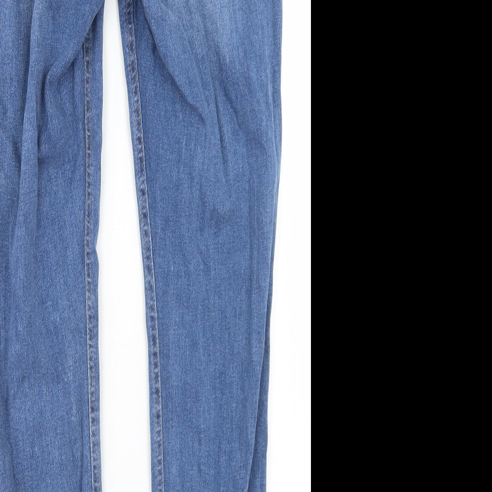Denim Co Womens Blue  Cotton Skinny Jeans Size 14 L27 in Regular Button