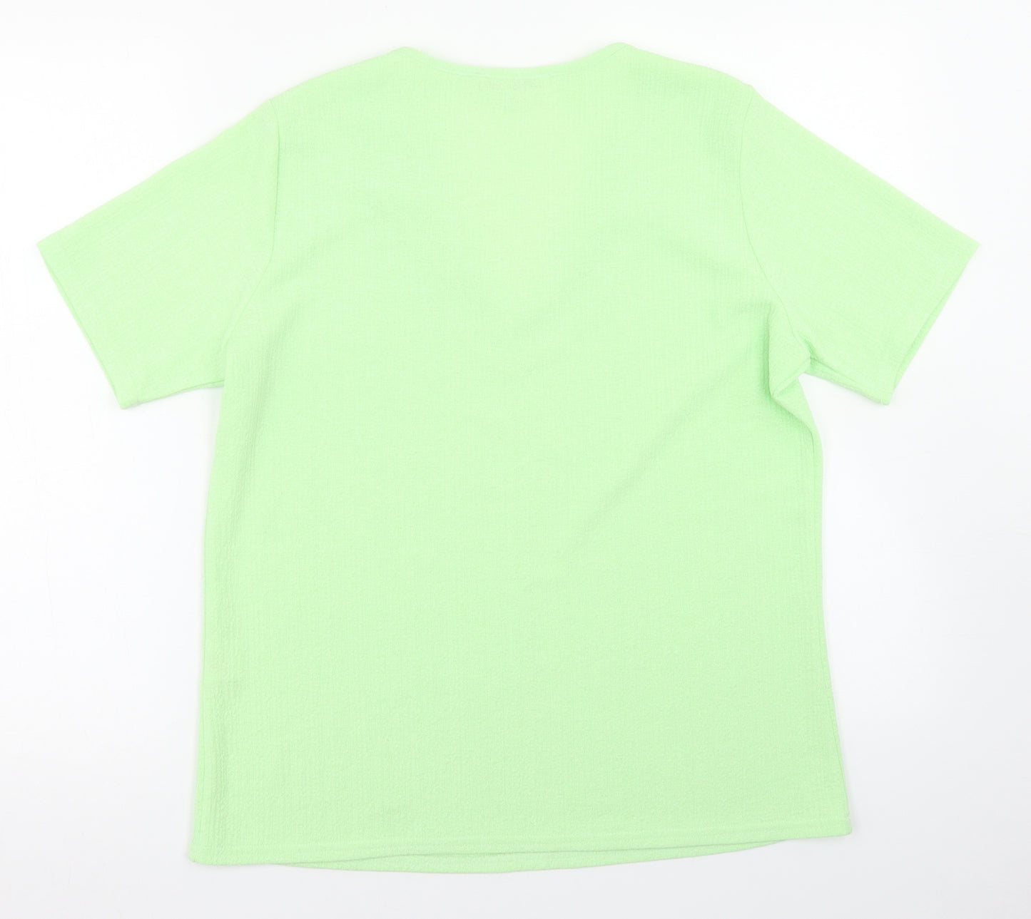 Gerard Womens Green  Polyester Basic Blouse Size 14 V-Neck