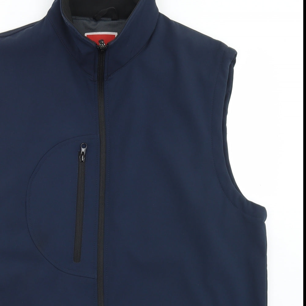 Result Mens Blue   Gilet Coat Size L  Zip