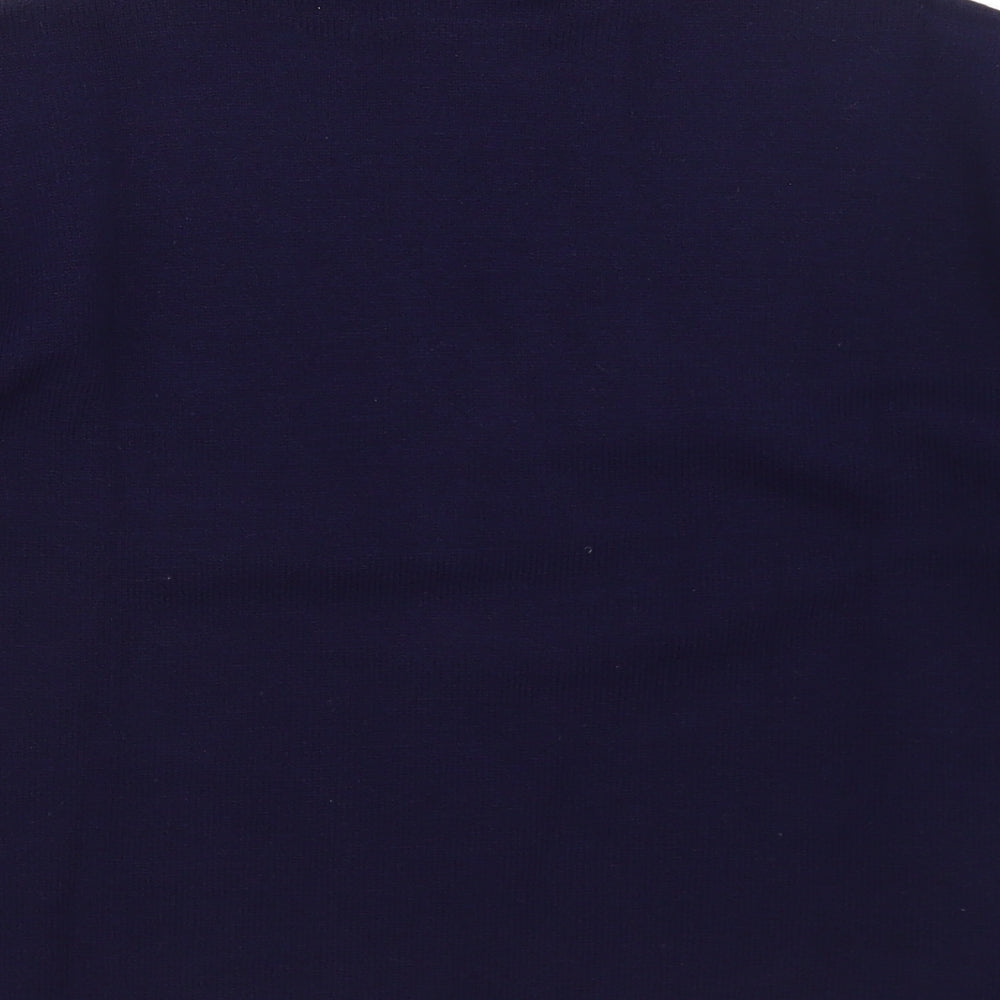 Nightingales Womens Blue Roll Neck  Acrylic Pullover Jumper Size L