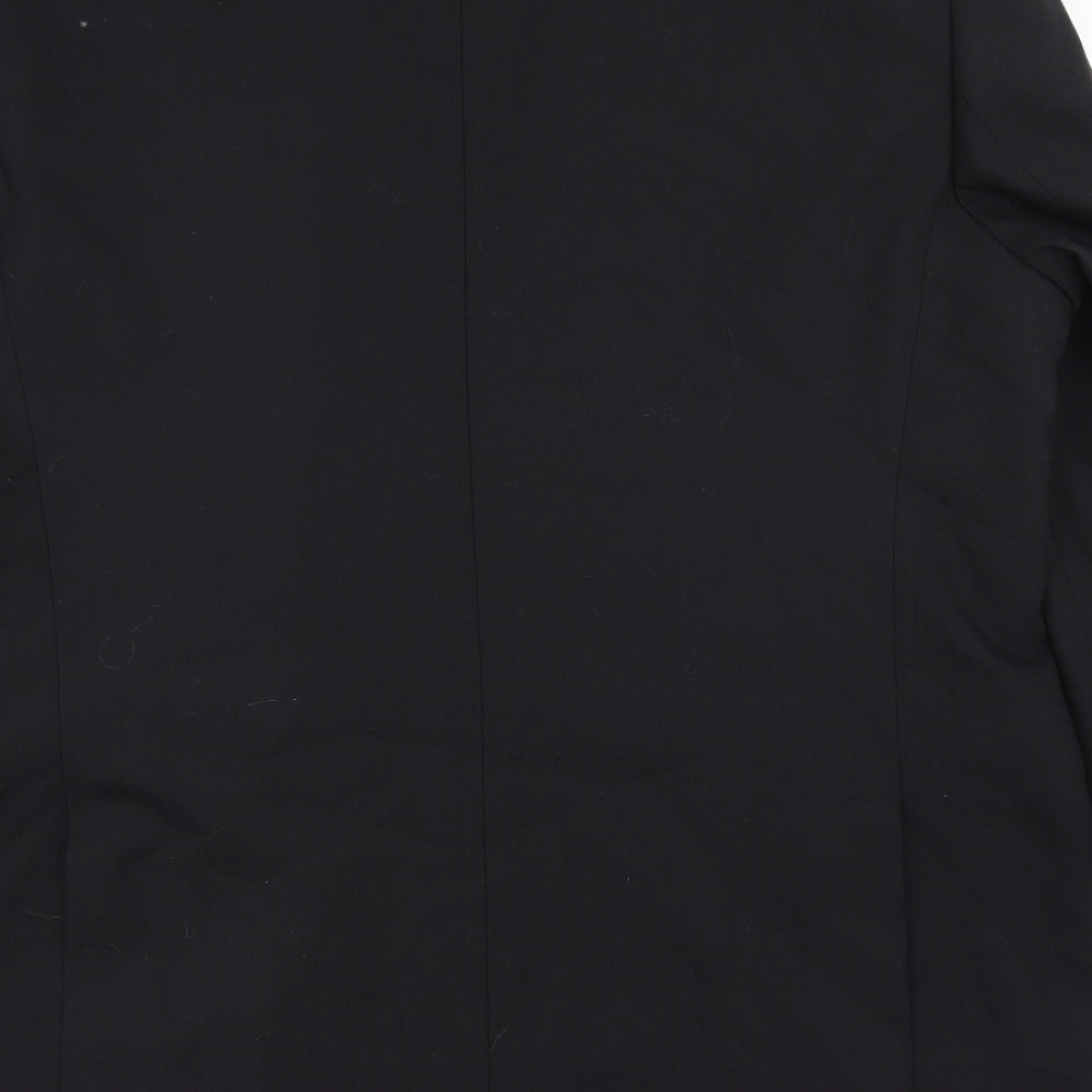 Marks and Spencer Mens Black  Wool Jacket Blazer Size 46