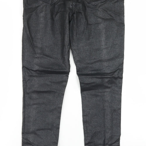 NEXT Womens Black  Cotton Jegging Jeans Size 12 L28 in Regular Button