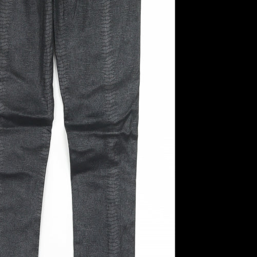 NEXT Womens Black  Cotton Jegging Jeans Size 12 L28 in Regular Button