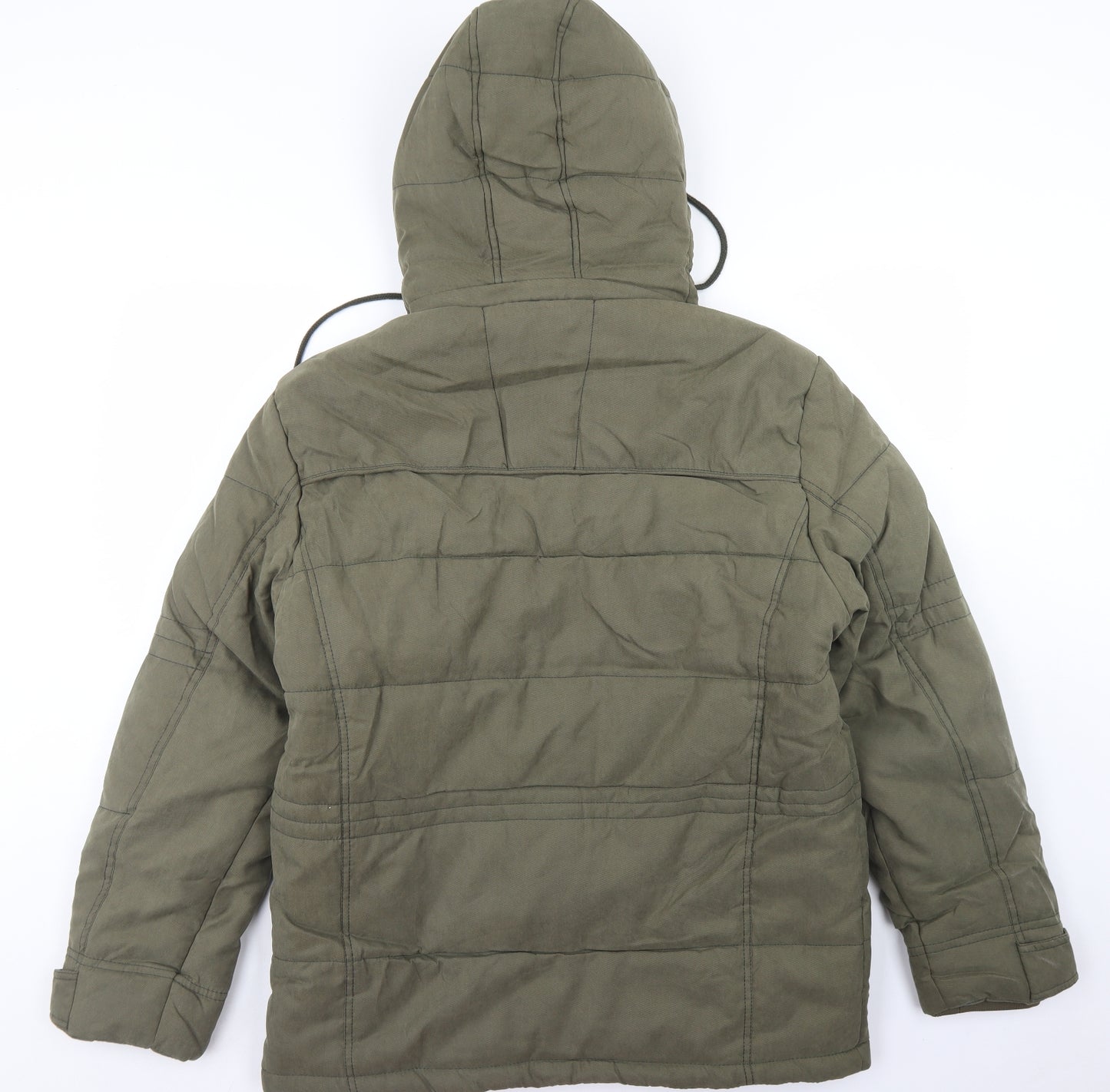 Classic Mens Green   Parka Coat Size M  Zip