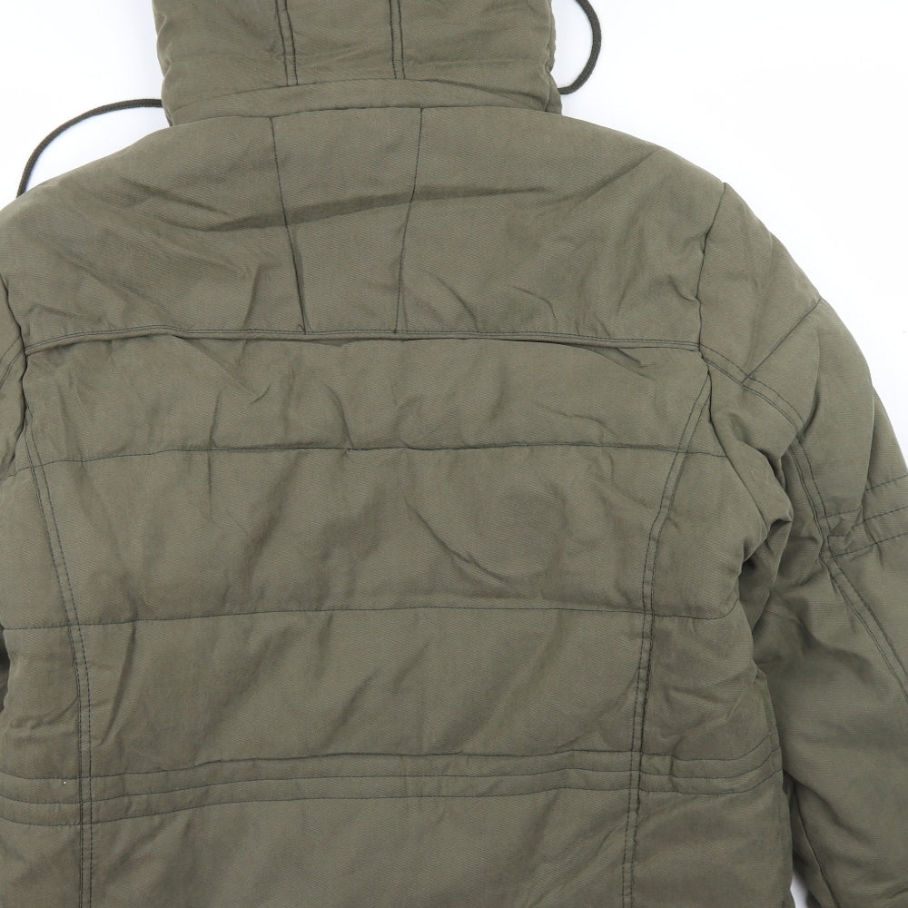 Classic Mens Green   Parka Coat Size M  Zip