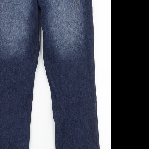 BPC Collection Womens Blue  Cotton Skinny Jeans Size 10 L26 in Regular Zip