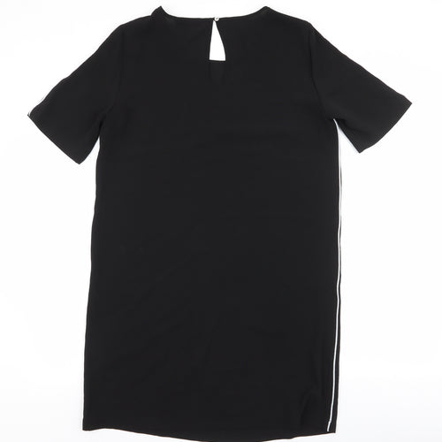 Only Womens Black  Polyester Pencil Dress  Size 10  Round Neck Button